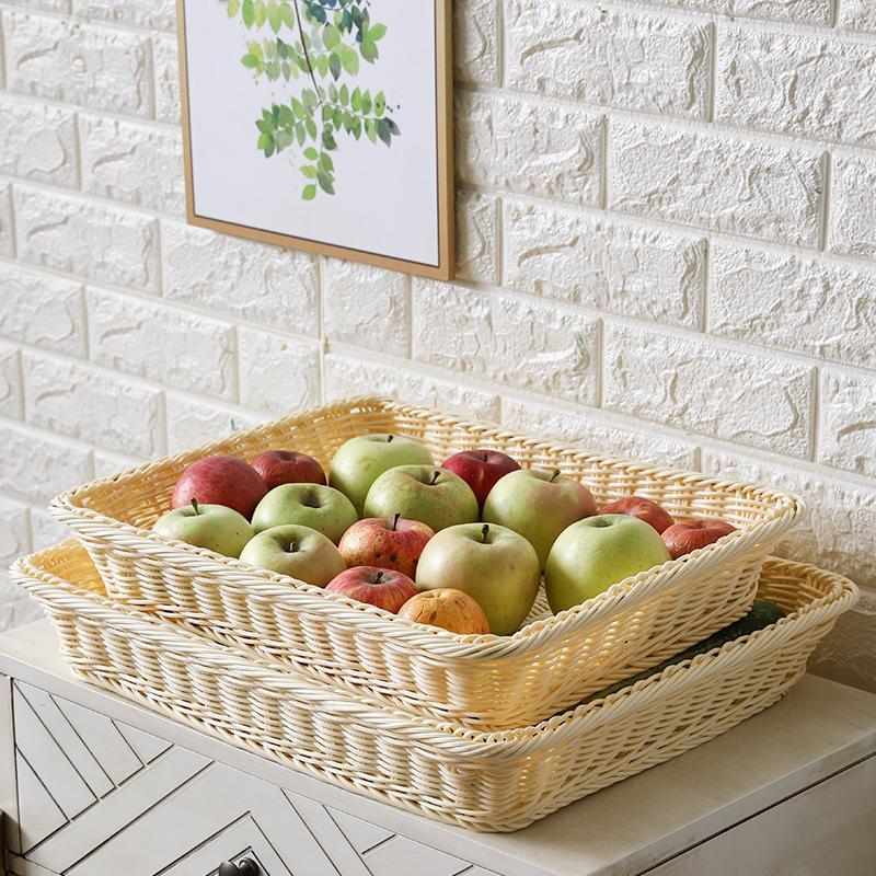 Large Rectangle Fruit Serving Tray Basket