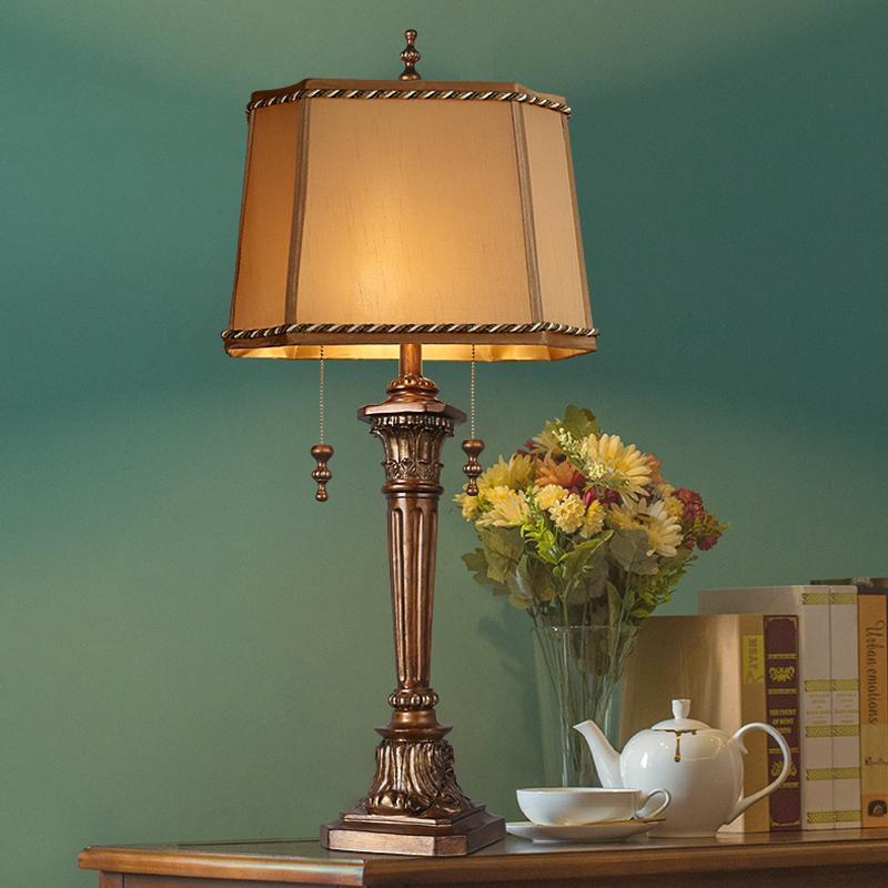 Rustic Farmhouse Brass Bedside Table Lamps Led Desk Light Night Reading Light Ornate Weaving Lampshade Vintage Reading Light for Bed -Dazuma