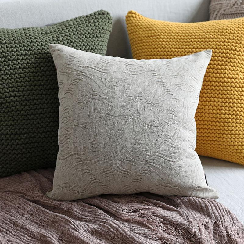 Cotton Linen Flower Patterned Pillow Cushion Cover for Sofa Living Room Bed - dazuma