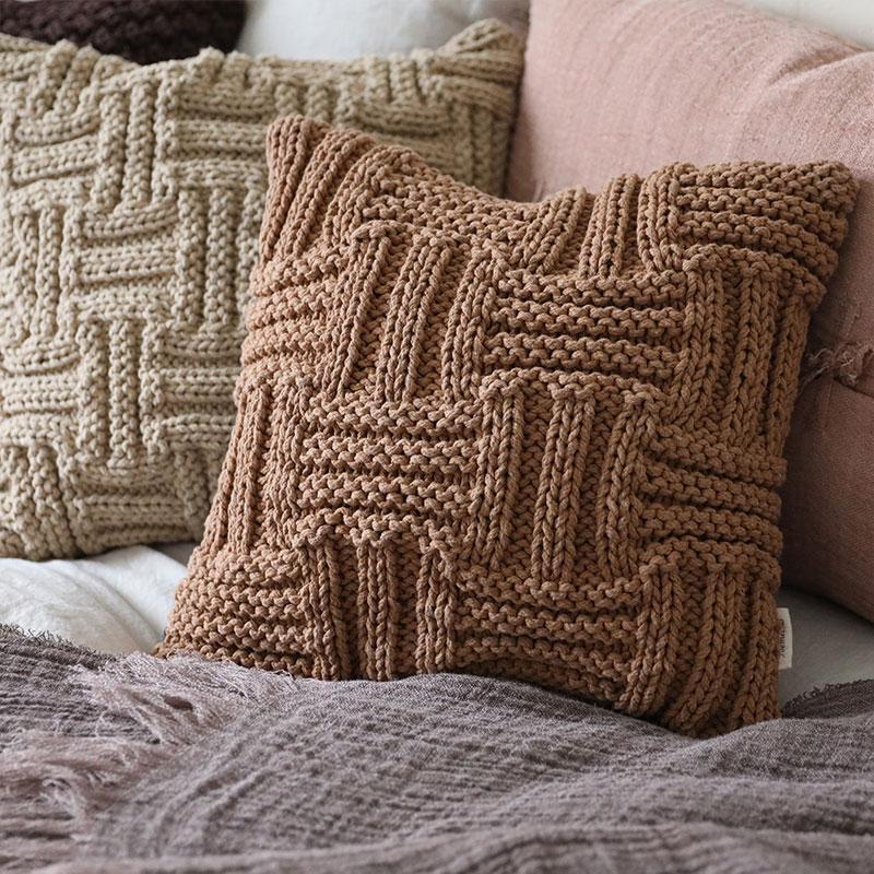 Hand Woven Cotton European Style Cushion Pillow Cover for Living Room Sofa Bed - dazuma