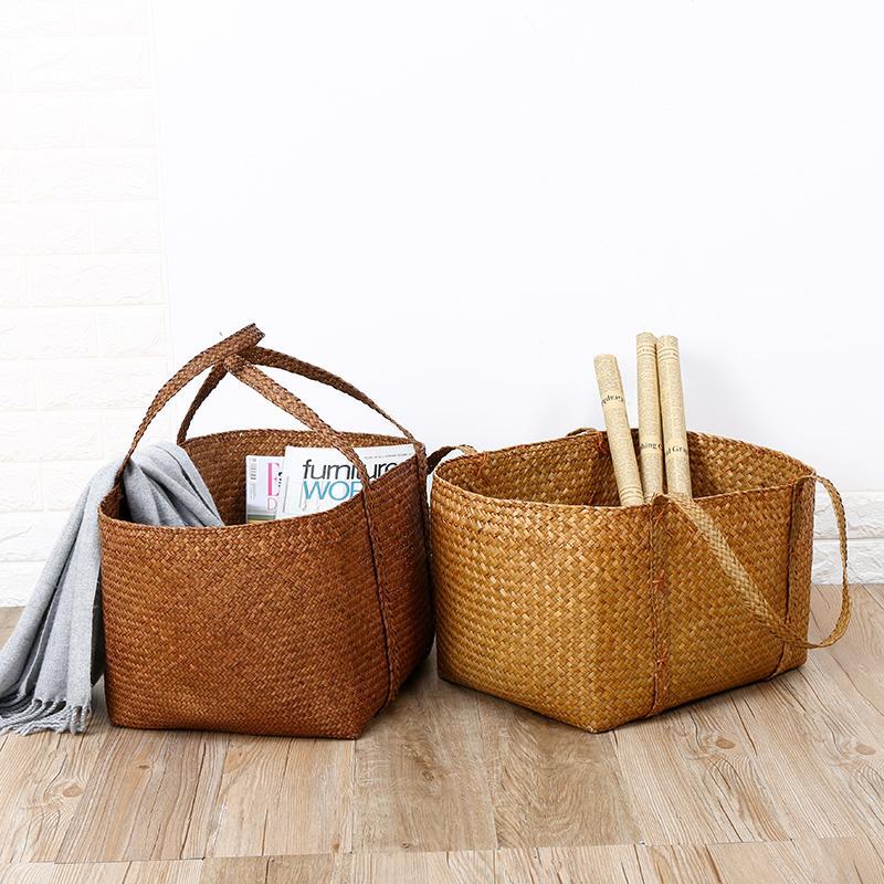 Storage Basket With Handles for Storage and Shopping
