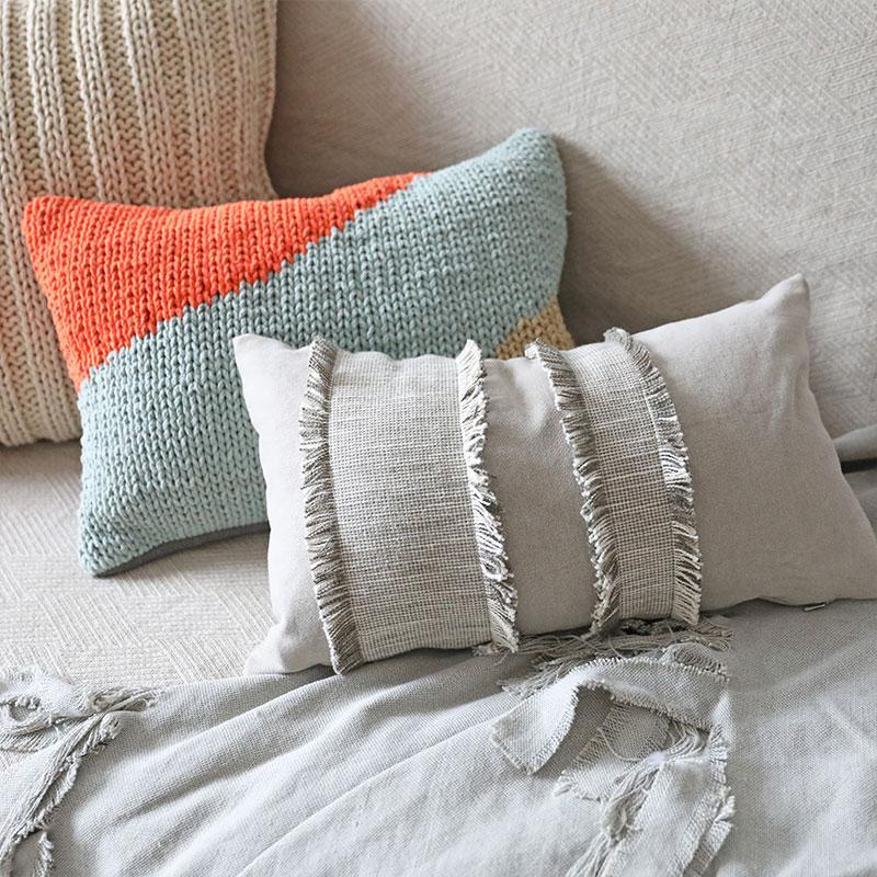 Japanese-style Cotton Tassel Cushion Cover for Sofa Living Room - dazuma
