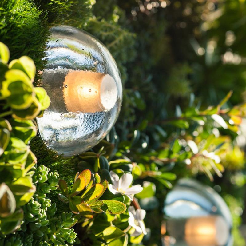 Transparent Rustic Outdoor Glass Wall Lights Waterproof LED Lighting