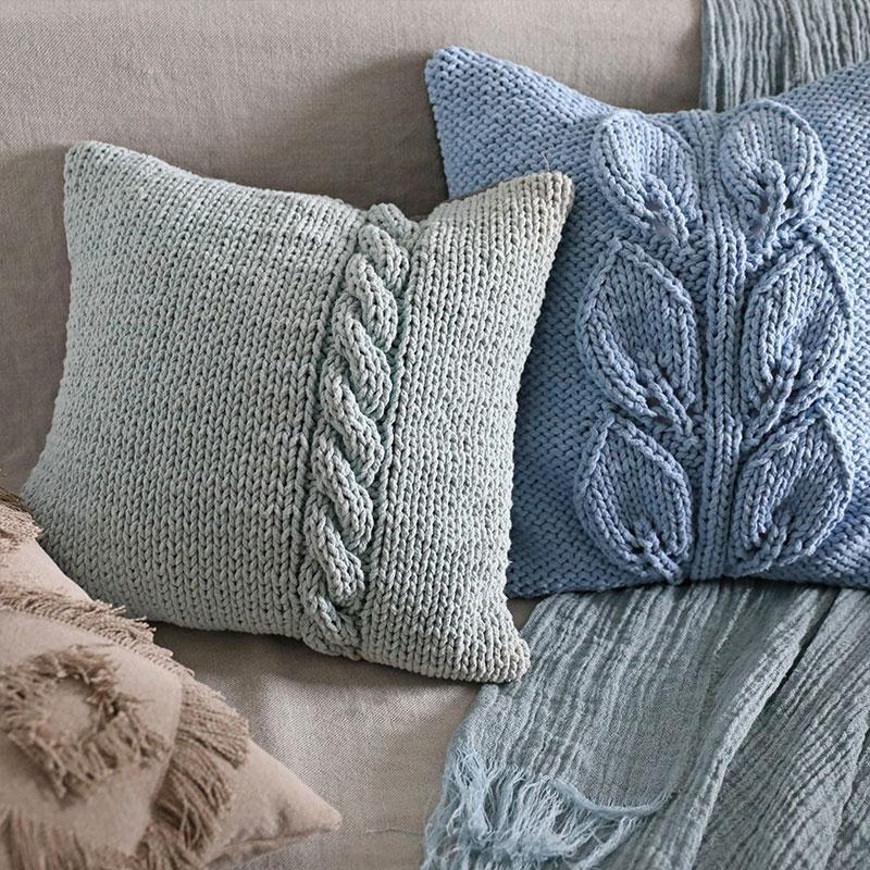 Farmhouse Handwoven Cotton Rope Pillow Cushion Cover for Living Room Sofa Bed - dazuma