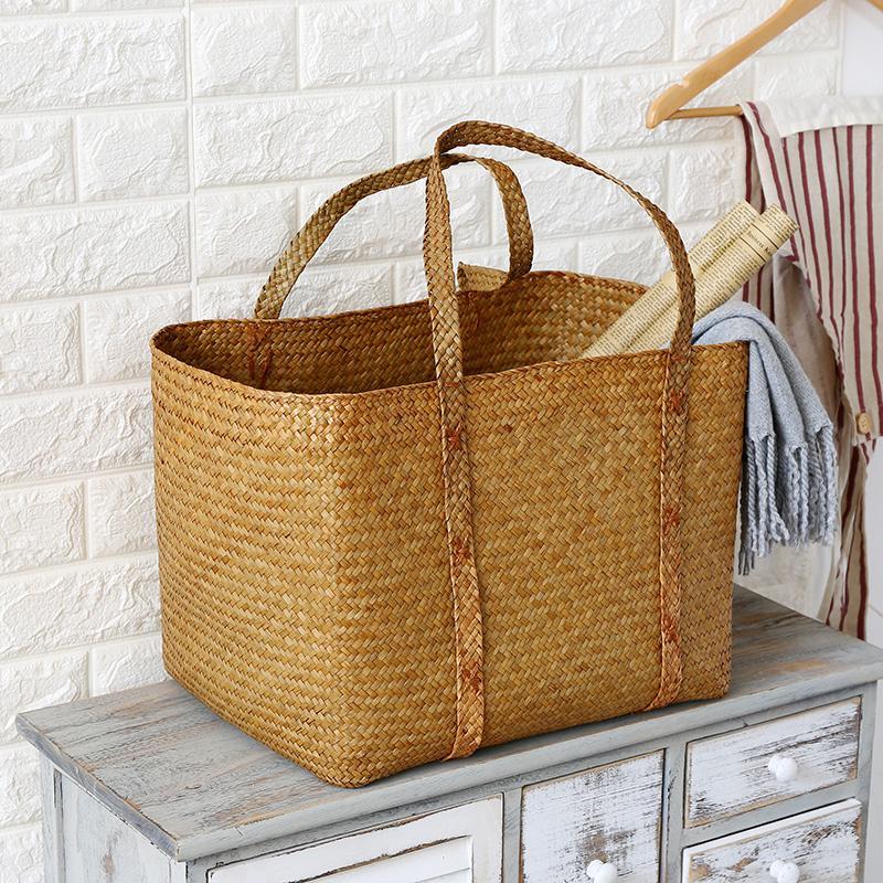 Storage Basket With Handles for Storage and Shopping