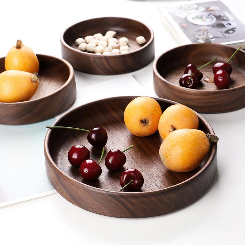 Rustic Black Walnut Serving Trays Bowls Plates