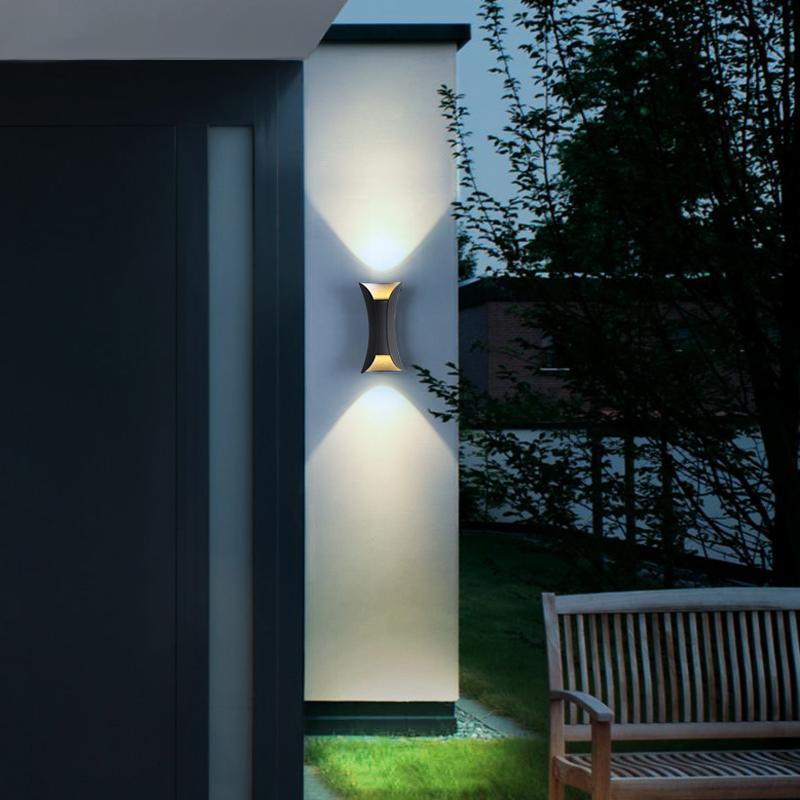 Aluminum And Tempered Glass Outdoor Lighting Garden Wall Light Doorway - dazuma