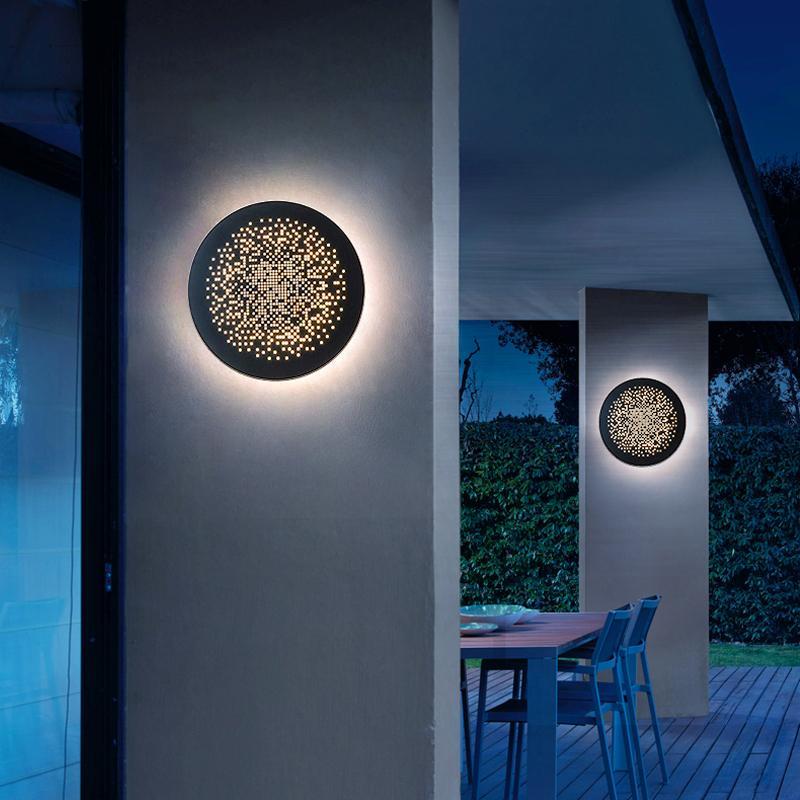 Circular Outdoor Lighting Garden Wall Light Lamp - dazuma