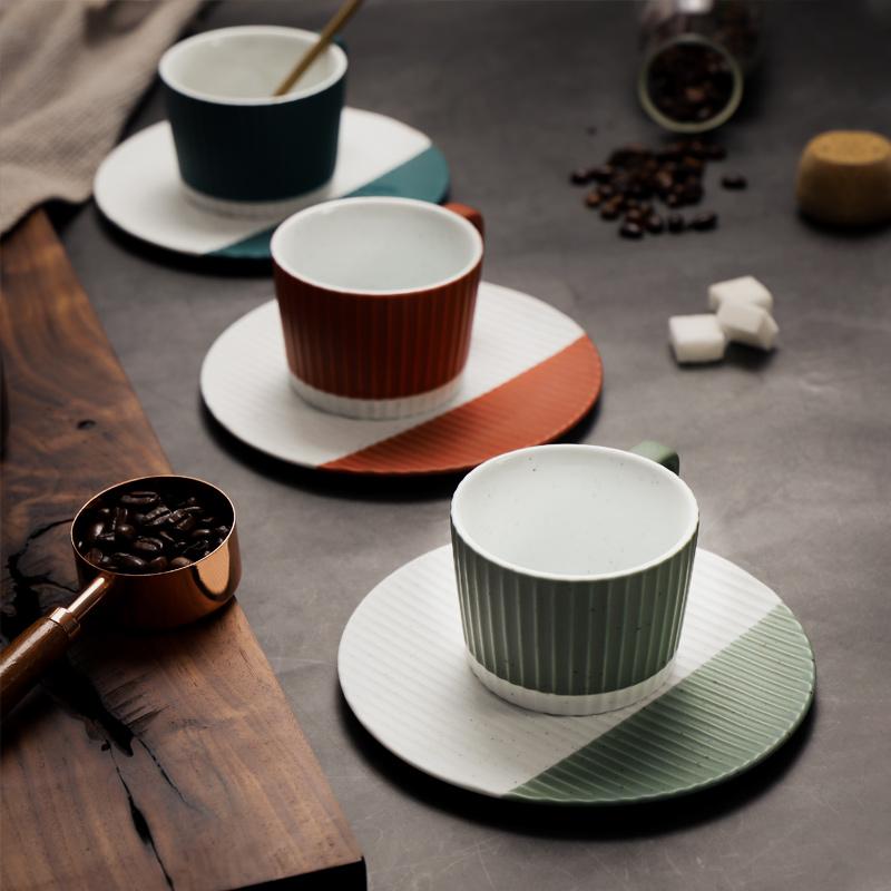 Ceramic Coffee Mug Cup and Saucer - dazuma