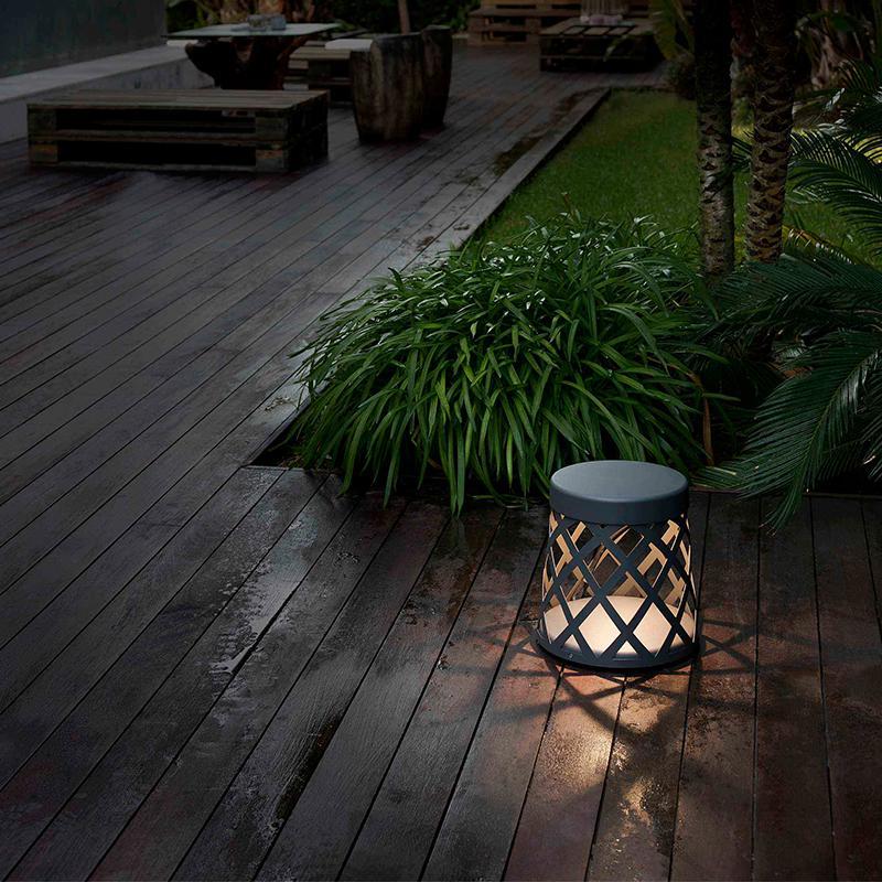 Stool Shape Aluminum Lantern Outdoor Lighting Garden Light - dazuma