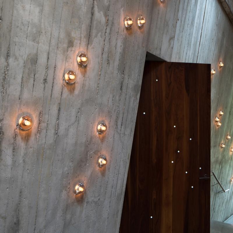 Transparent Rustic Outdoor Glass Wall Lights Waterproof LED Lighting