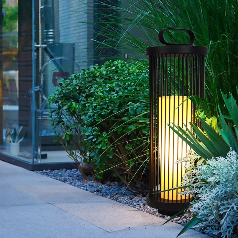 Cage Shape Waterproof Black Retro Classic Outdoor Lanterns Outdoor Lamp
