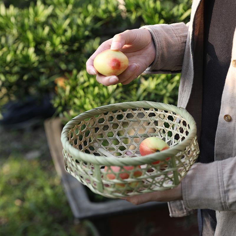 Rustic Sun - Seeking Round Bamboo Basket