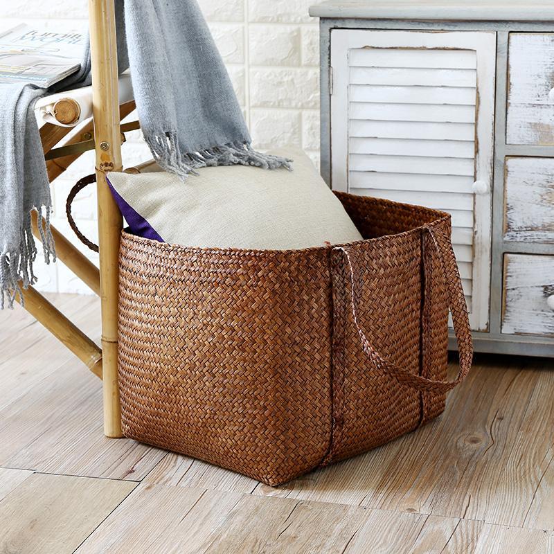 Storage Basket With Handles for Storage and Shopping