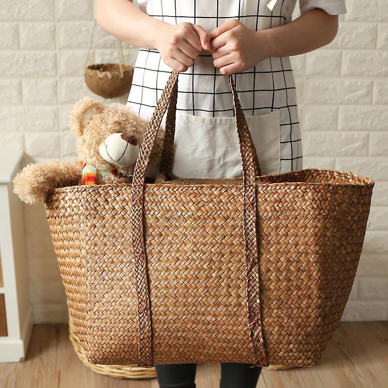 Storage Basket With Handles for Storage and Shopping