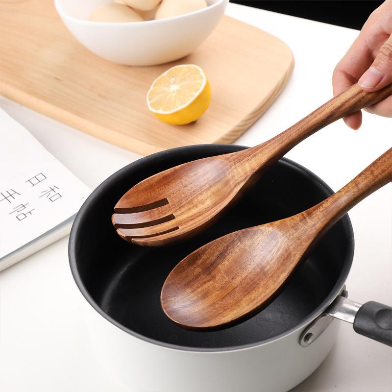 2 - Piece Wooden Salad Flatware Sets