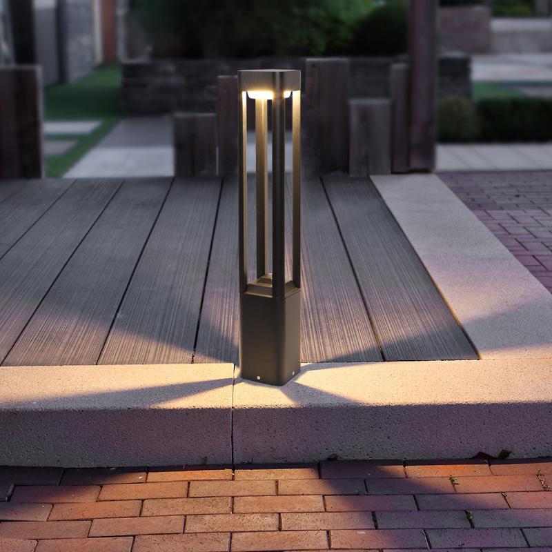 Hollow Aluminum LED Waterproof Black Modern Outdoor Light Post Lamp Pathway  Lights Lawn Lamp Pole Light for Garden Landscape – Dazuma