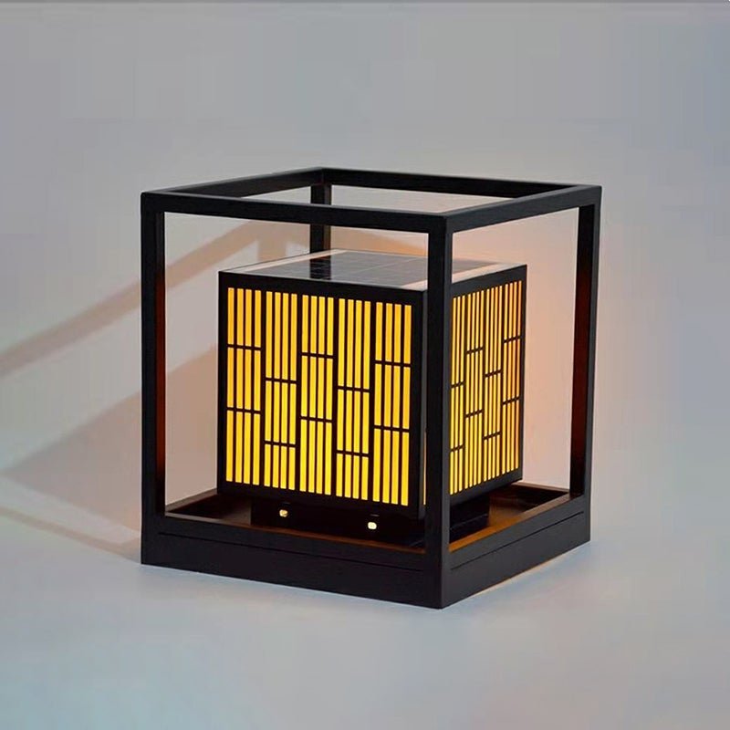 Vintage Window Grilles Decor Waterproof Modern Solar Lights Outdoor Post Lamp