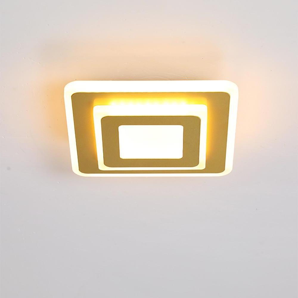 8'' LED 1-Light Square Line Design Flush Mount Lights Modern LED Metal Acrylic Modern Style Flush Mounts Semi Flush Mounts