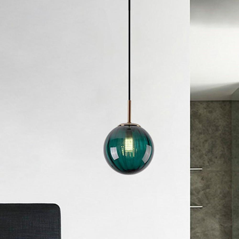 6'' LED 1-Light Lantern Desgin Pendant Light Modern Metal Glass Island Lights