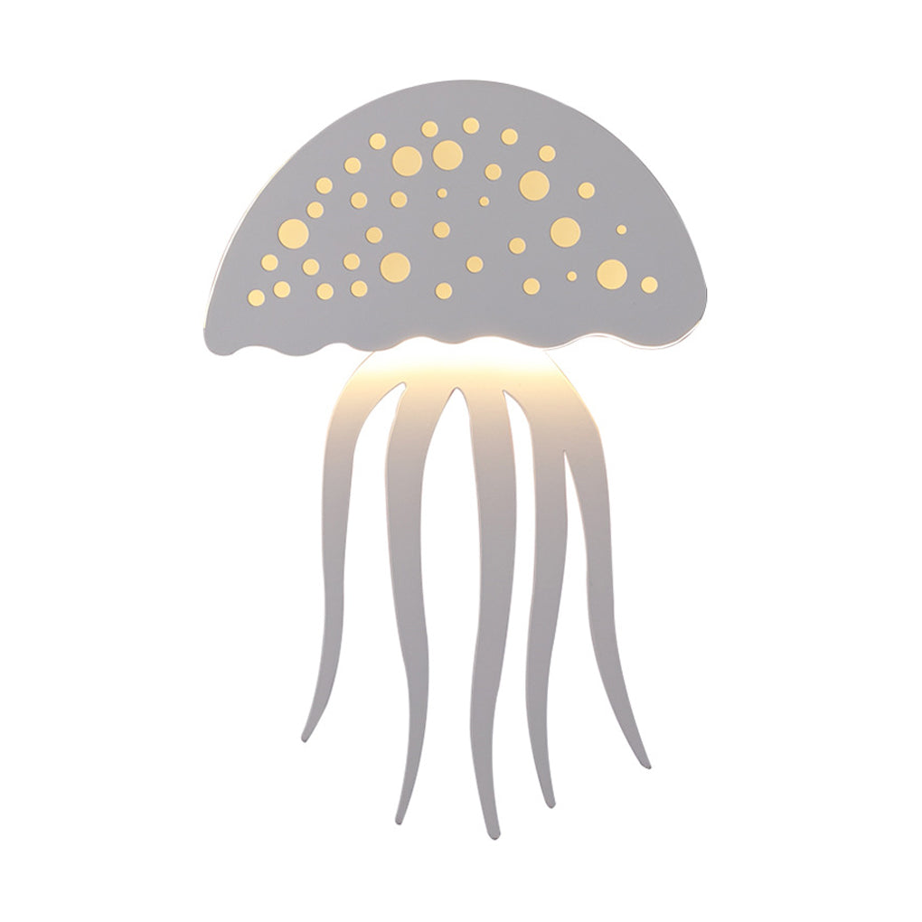 Jellyfish wall light isolated product view on white background.
