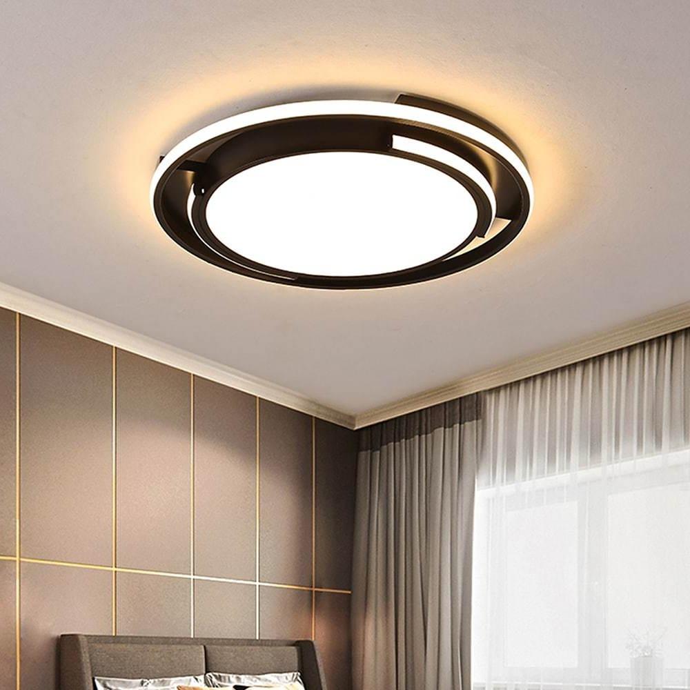 20'' LED 1-Light Geometric Shapes Circle Design Flush Mount Lights Nordic Style LED Metal Acrylic Geometrical Stylish Classic Dimmable Ceiling Lights-dazuma