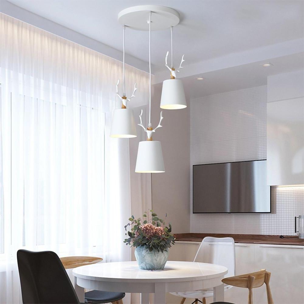 3 - light Antler Design LED Classic Chandelier Pendant Light Hanging Lamp