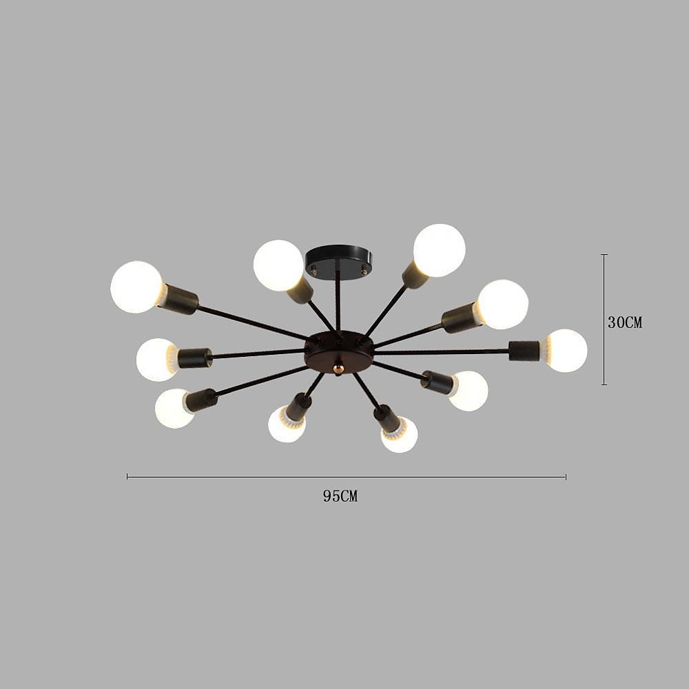 37'' LED 10-Light Chandelier Artistic Contemporary Metal Sputnik Sputnik Design