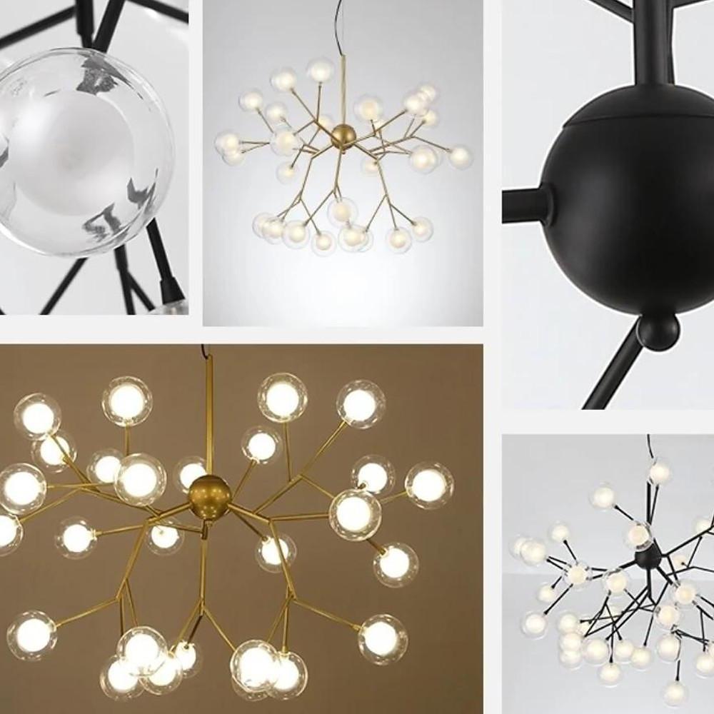 24'' LED 27 New Design Creative Chandelier Globe Artistic Metal Glass Sputnik Sputnik Design