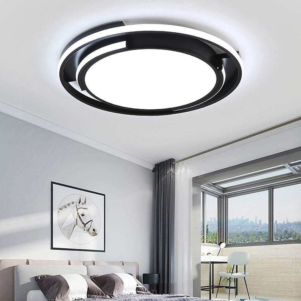 20'' LED 1-Light Geometric Shapes Circle Design Flush Mount Lights Nordic Style LED Metal Acrylic Geometrical Stylish Classic Dimmable Ceiling Lights