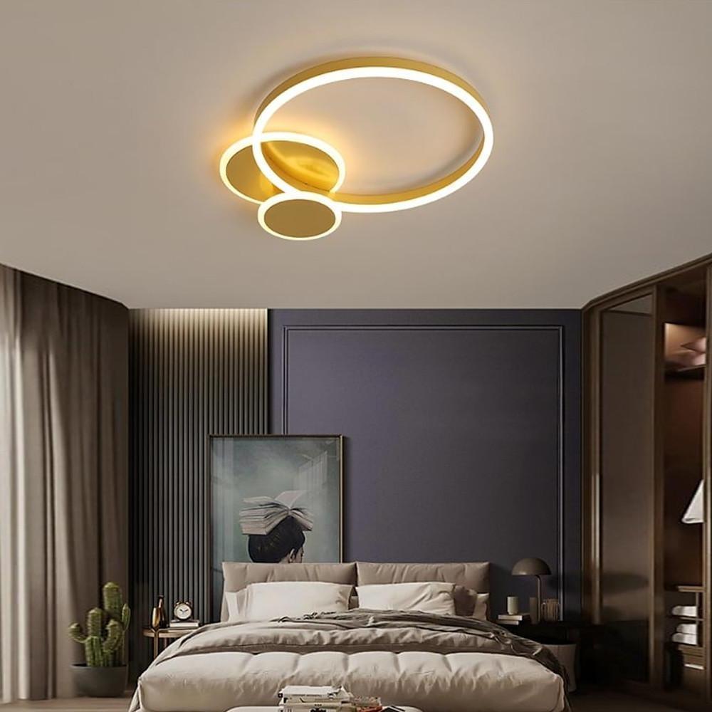 16'' LED 3-Light Globe Design Flush Mount Lights Modern Metal Acrylic Geometrical