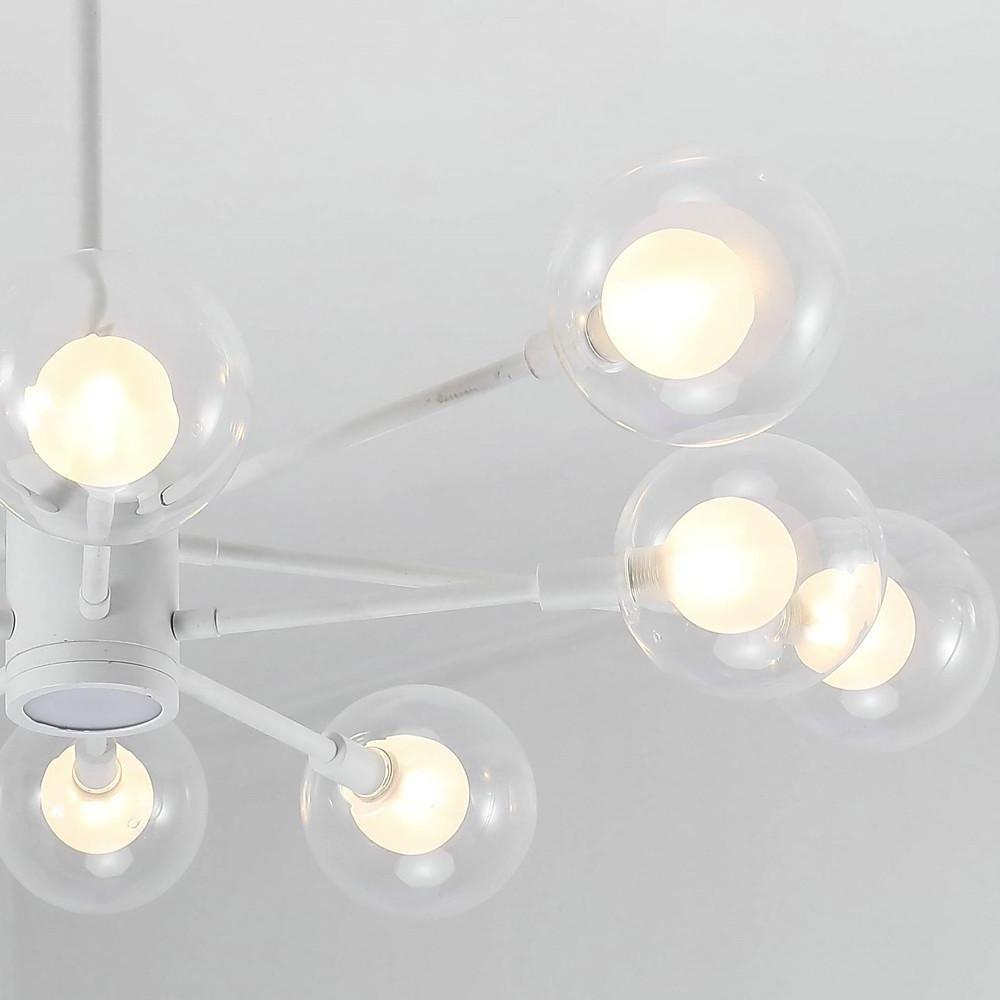 37'' LED 10-Light Mini Style Chandelier Contemporary Chic & Modern Metal Glass Sputnik Globe Design
