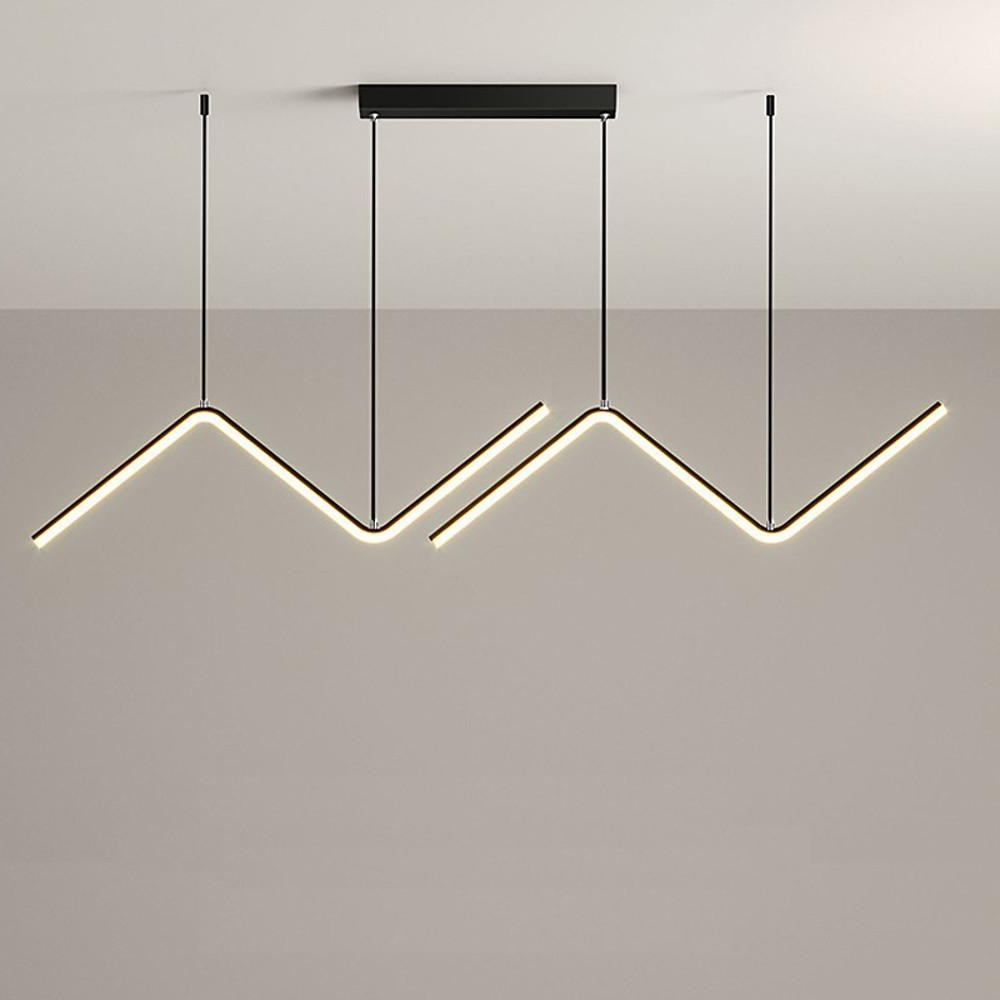 2'' LED 2-Light Line Design Dimmable Pendant Light Nordic Style LED Aluminum Silica gel Aluminum Alloy Minimalist Stylish Island Lights