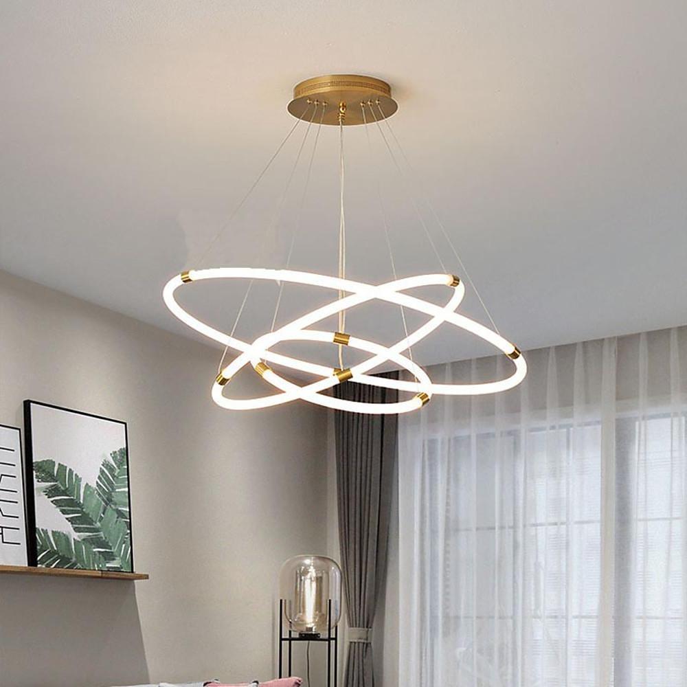 Surround Circle LED Chandelier: 2/3 - Light, 4000K, Acrylic