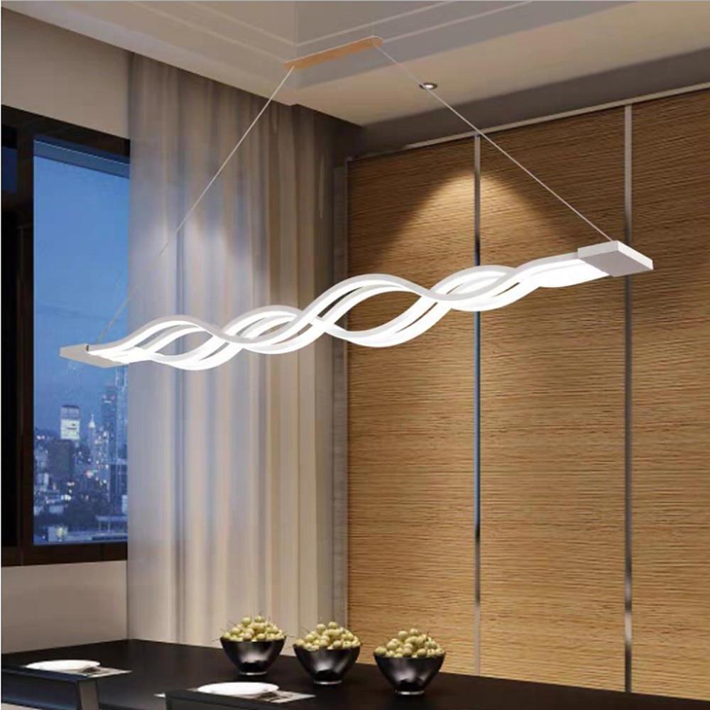 39'' LED 4-Light 3-Light Single Design Pendant Light Nordic Style LED Aluminum Acrylic Metal Island Lights