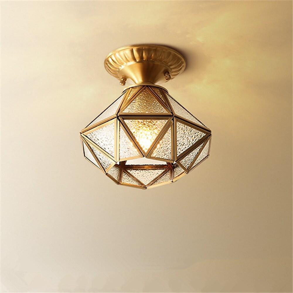 9'' Incandescent LED 1-Light Adorable Flush Mount Lights Vintage Metal Glass Ceiling Lights