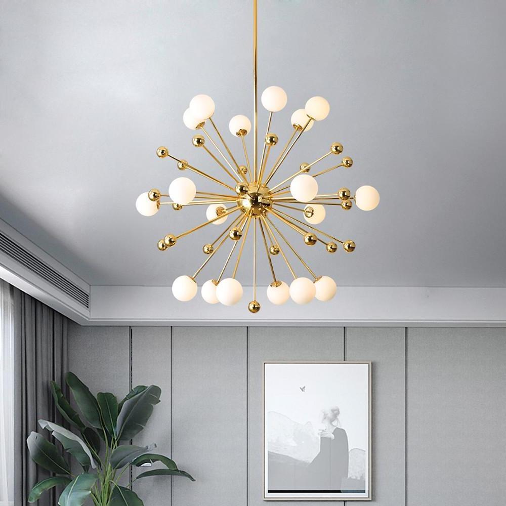 39'' LED 18 Bulbs New Design Chandelier Nordic Style Modern Metal Glass Sputnik Cluster Globe Design