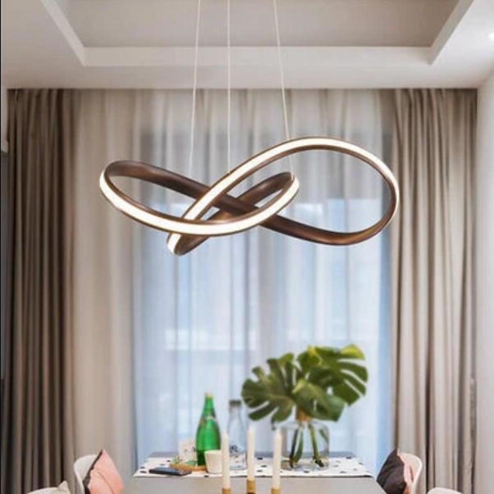 20'' LED 1-Light New Design Chandelier Contemporary Chic & Modern Metal Silica gel Linear Circle Design-dazuma