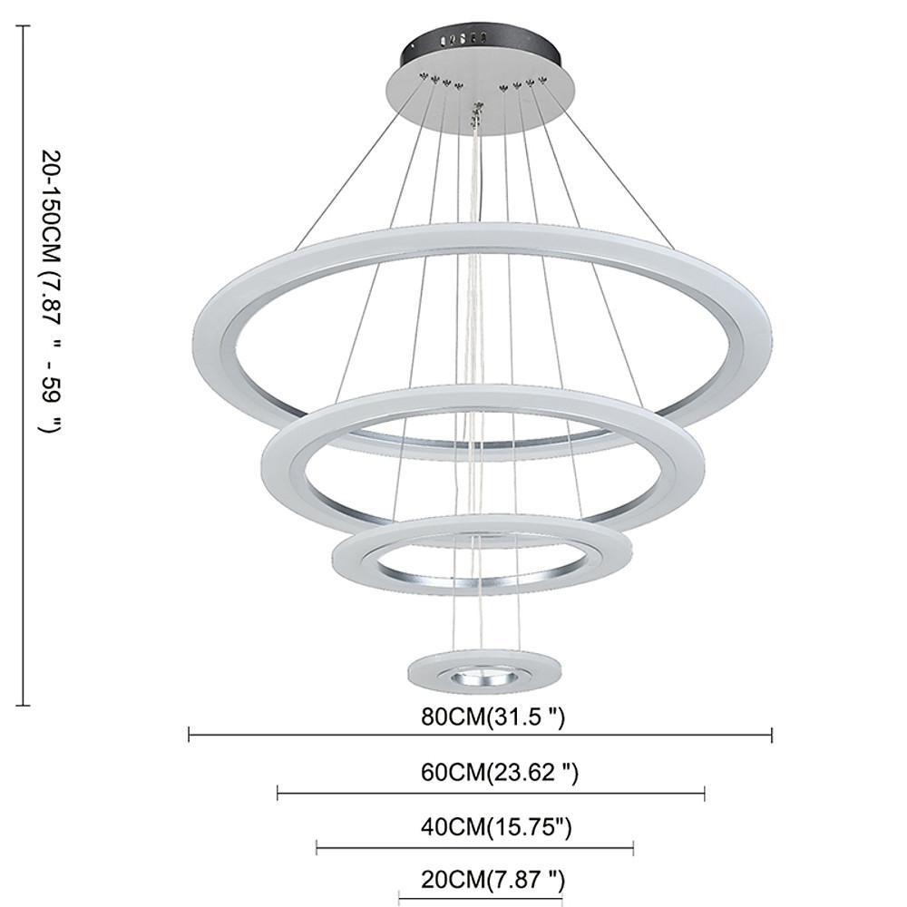 31'' LED More Than 20 Bulbs Dimmable Adjustable Pendant Light Chic & Modern Metal Acrylic Chandeliers-dazuma