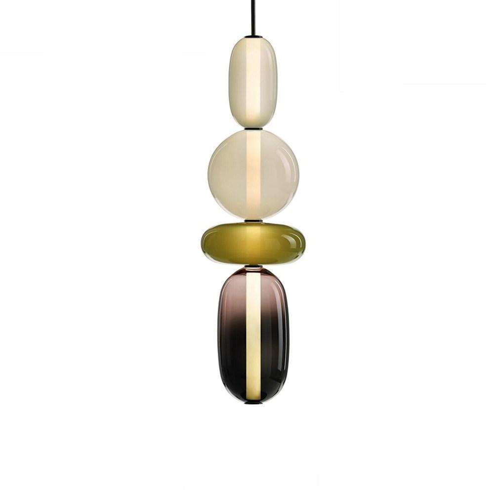 6'' LED 1-Light Single Design Pendant Light Nordic Style Modern Glass Metal Pendant Lights