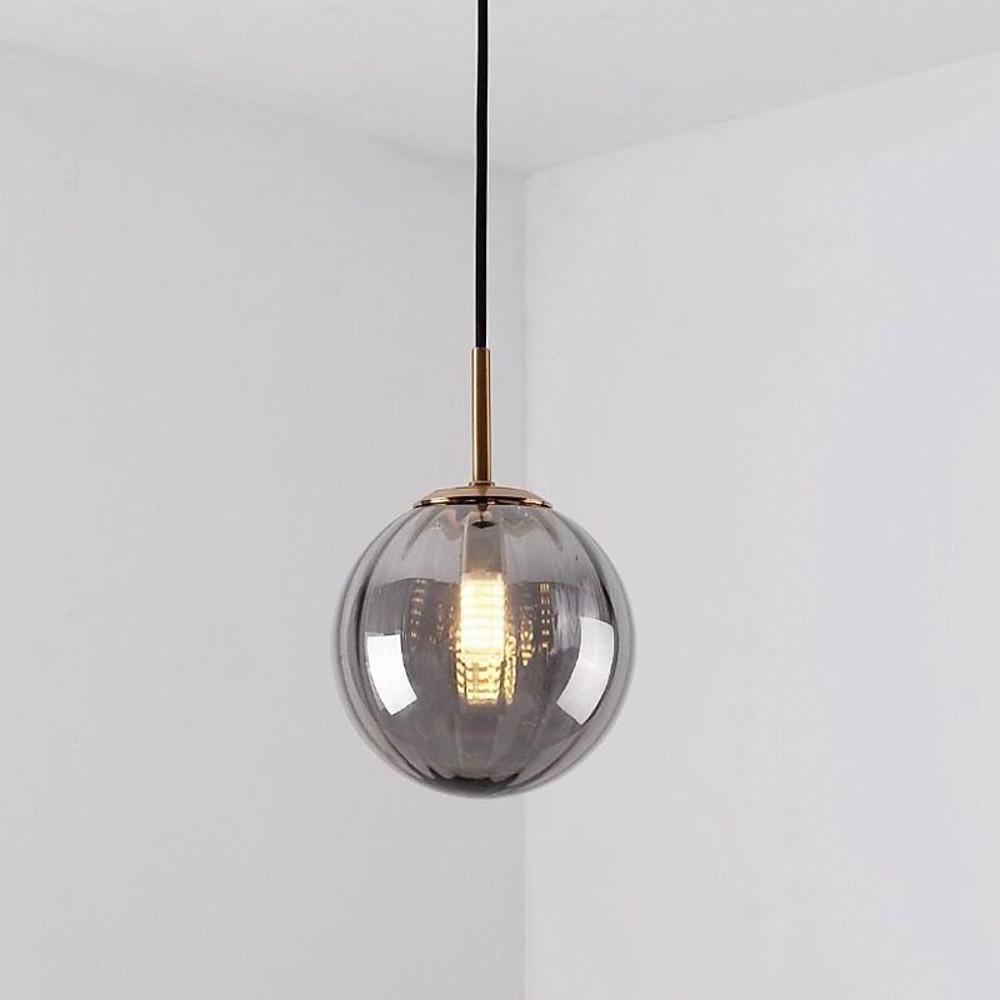 6'' LED 1-Light Lantern Desgin Pendant Light Modern Metal Glass Island Lights-dazuma