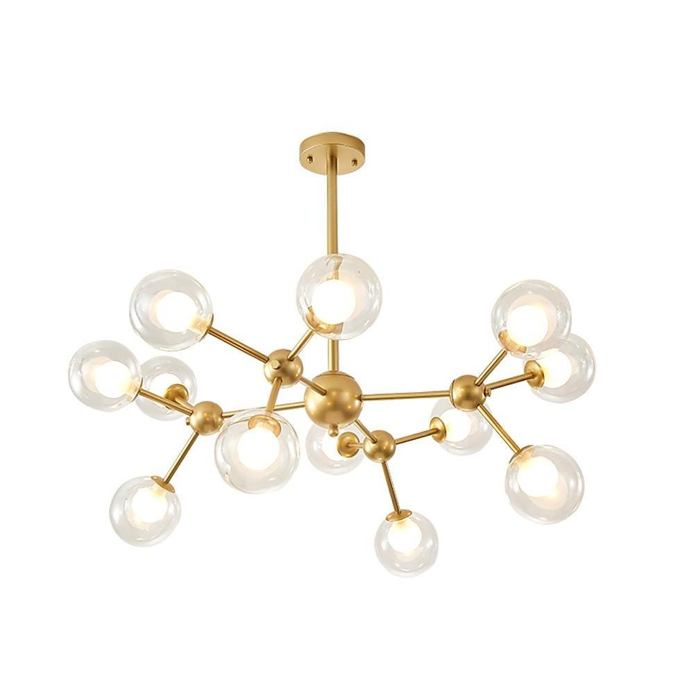 35'' LED 12 Bulbs New Design Chandelier Nordic Style Modern Metal Glass Industrial Sputnik Design-dazuma