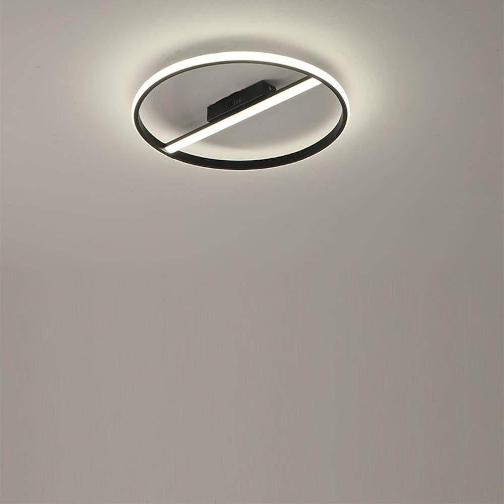 18'' LED 1-Light Flush Mount Lights LED Contemporary Metal PVC Linear Dimmable Ceiling Lights-dazuma
