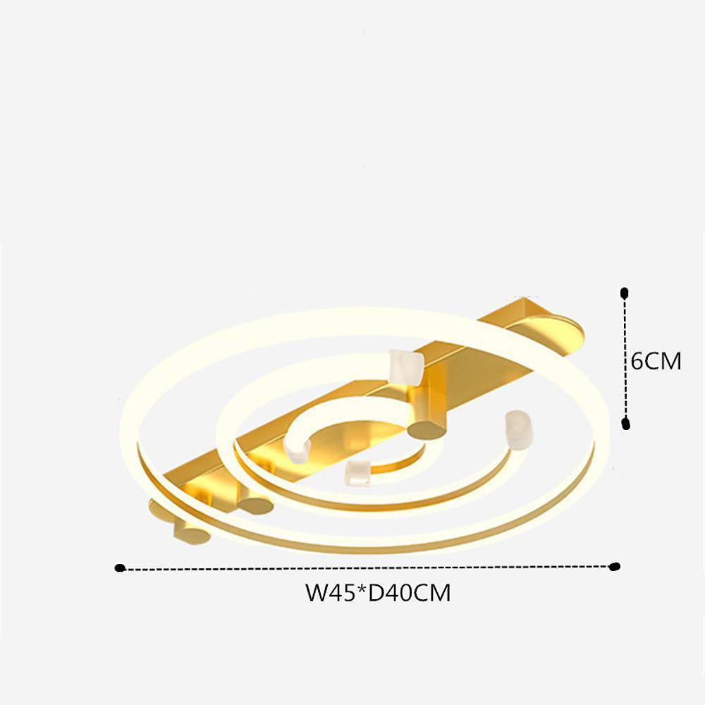 Circular Abstract LED Flush Mount Ceiling Light for Bedroom