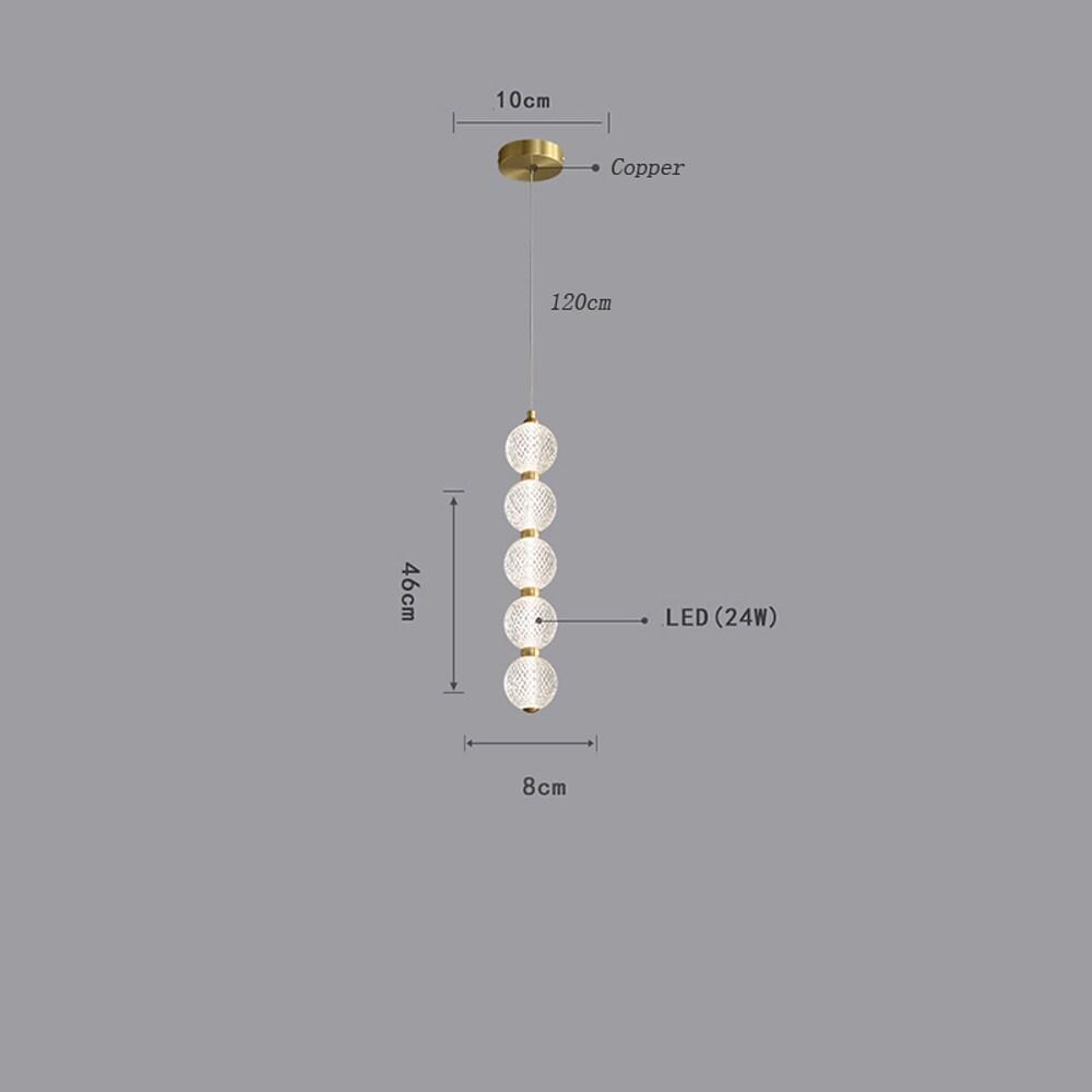 3'' LED 5-Light 3-Light Geometric Shapes Pendant Light Nordic Style LED Copper Acrylic Geometrical Metal Island Lights-dazuma