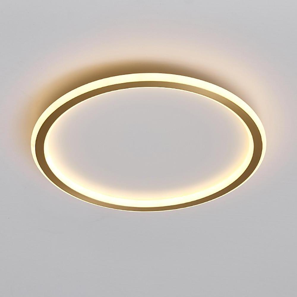 20'' LED 1-Light Circle Design Flush Mount Lights Nordic Style LED Copper Silica gel Basic Metal Flush Mounts Semi Flush Mounts-dazuma