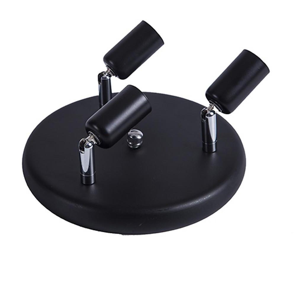 3 - Light Industrial Modern Metal Black Flush Mount Ceiling Light for Bedroom