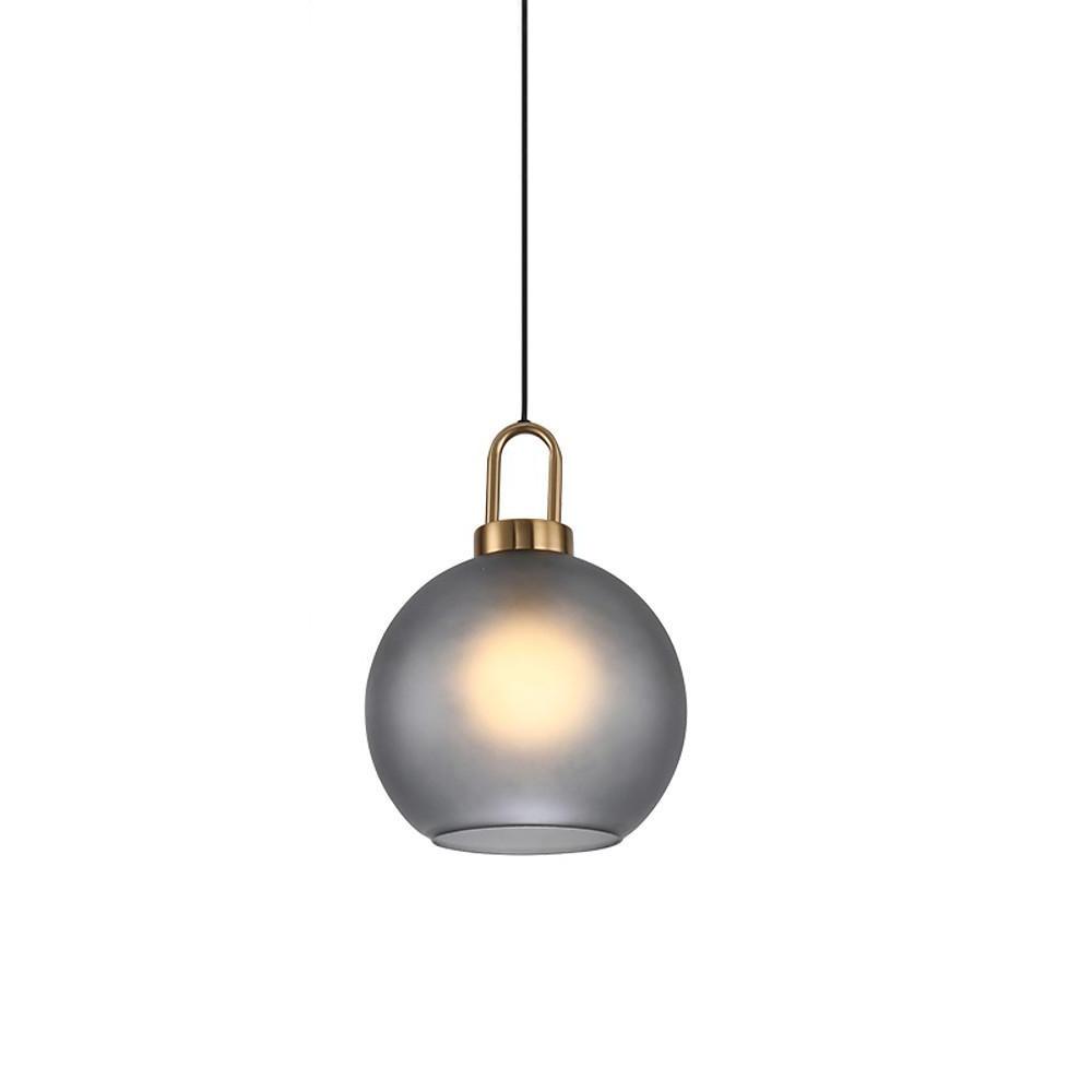 8'' LED 1-Light Single Design Pendant Light Nordic Style Country Glass Metal Island Lights-dazuma