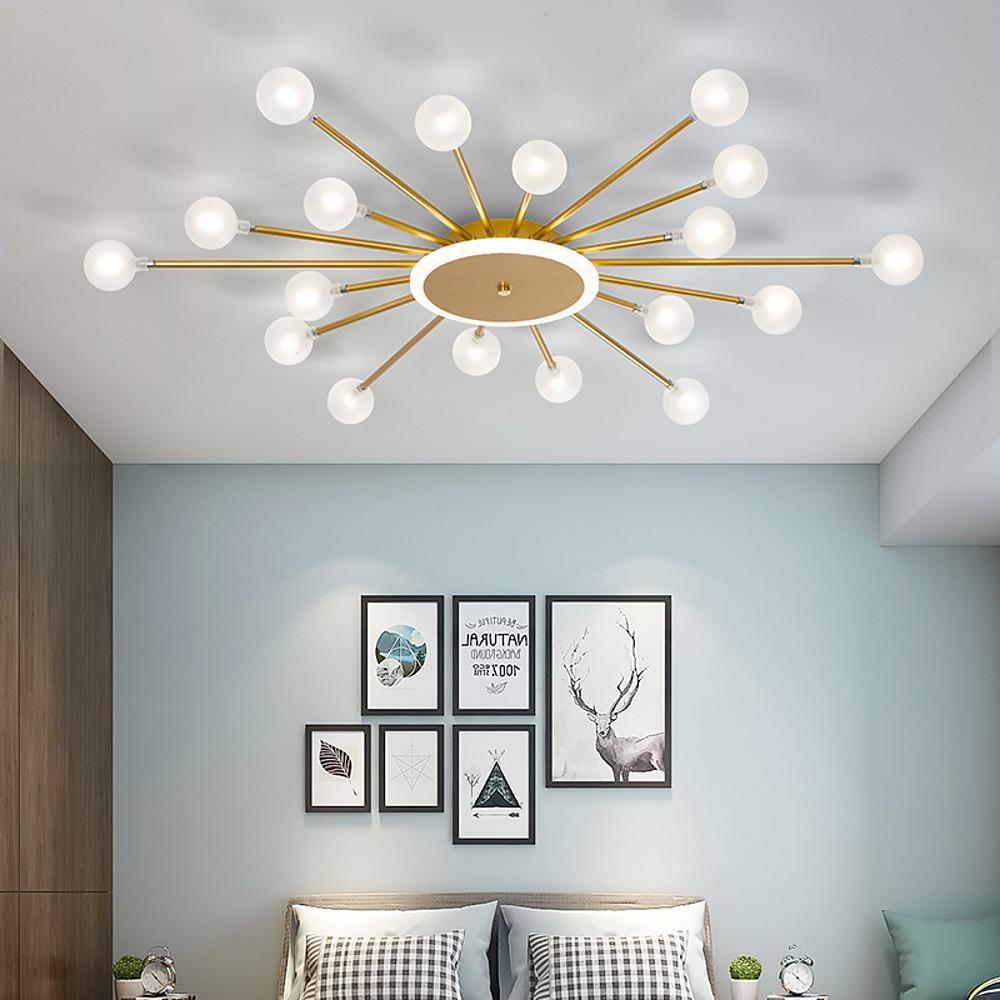 37'' LED 24 Bulbs 18 Bulbs Single Design Flush Mount Lights Nordic Style LED Metal Glass Flush Mounts Semi Flush Mounts