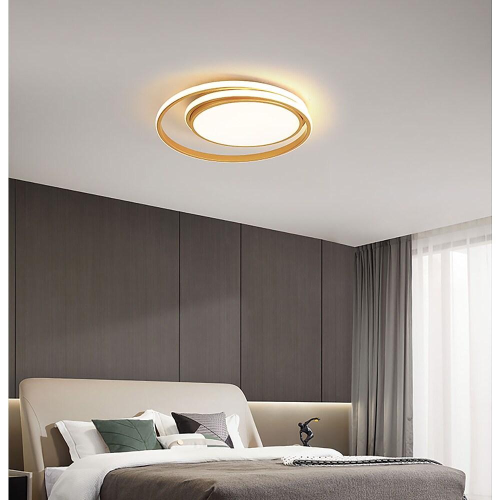 20'' LED 2-Light Single Design Flush Mount Lights Nordic Style LED Metal Aluminum Acrylic Dimmable Ceiling Lights-dazuma